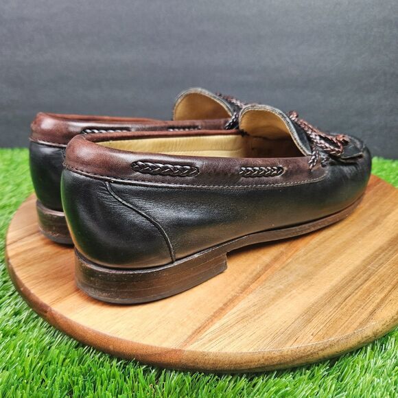 Allen Edmonds Woodstock Kiltie Loafers Shoes Mens 10 D Black Brown Slip On main image 9